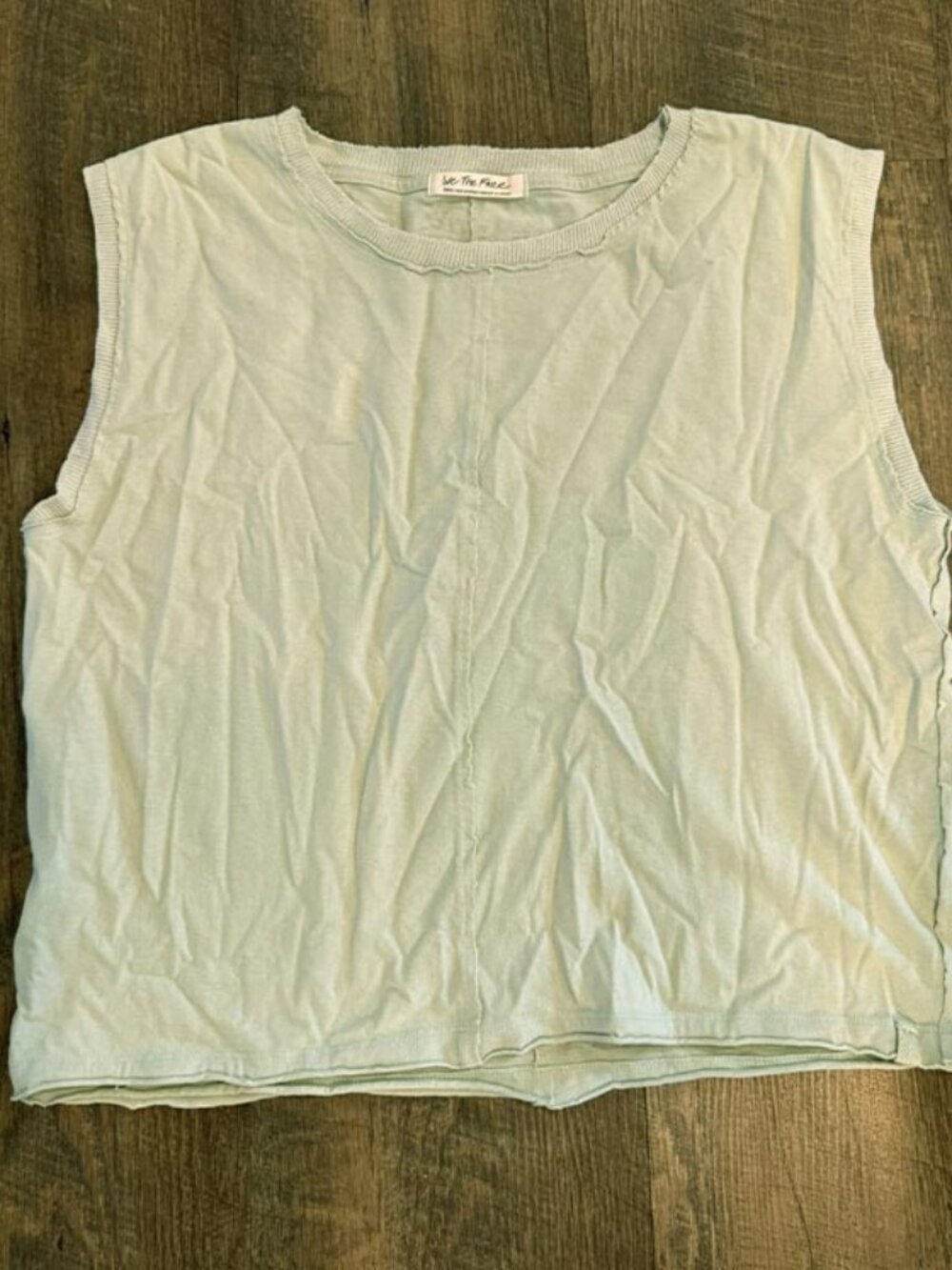 We The Free Light Green Muscle T-shirt Light Weight Sweatshirt - Women's Small